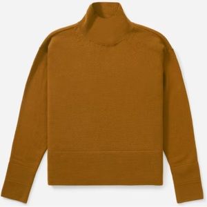 Everlane 100% cashmere square turtleneck - medium - brass
